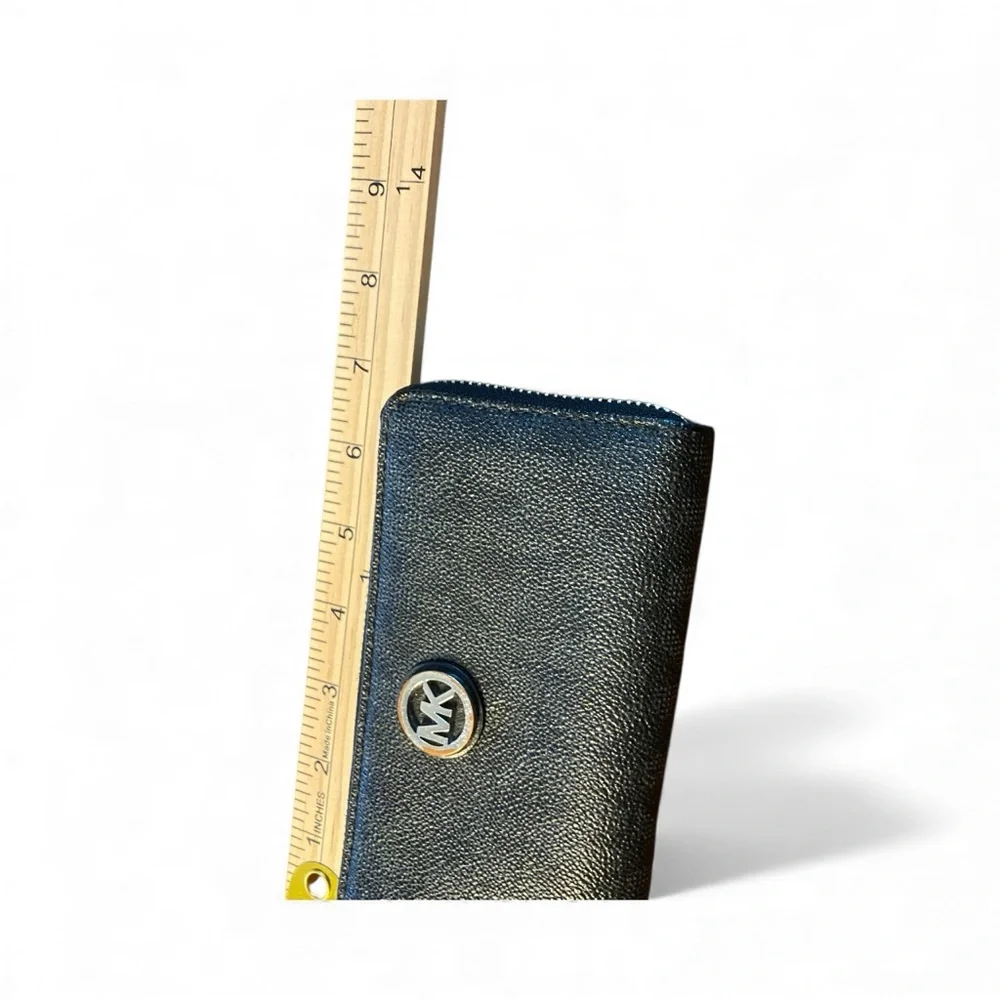 Michael Kors Black Textured Wristlet
